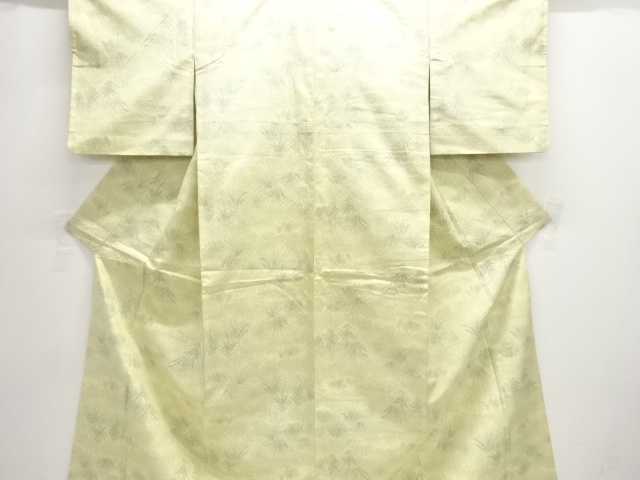 JAPANESE KIMONO / ANTIQUE KIMONO / SILK / TOKAMACHI TSUMUGI / WOVEN PLANTS